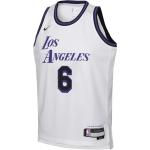Maglia LeBron James Los Angeles Lakers City Edition Nike Dri-FIT Swingman NBA – Ragazzi - Bianco