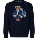 Polo blu navy L di cotone a tema orso manica lunga con manica lunga Ralph Lauren Polo Ralph Lauren 
