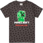 T-shirt manica corta grigie 11 anni di cotone all over mezza manica per bambini Minecraft 