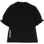 Magliette & T-shirt scontate nere in jersey mezza manica con scollo rotondo per Donna Dsquared2 
