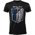 Magliette & T-shirt stampate nere L di cotone per Donna Attack on Titan 