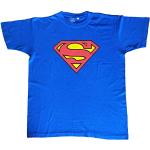 T-shirt manica corta blu reale 8 anni di cotone mezza manica per bambini Superman 