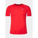 T-shirt rosse XS da running per Uomo Asics 