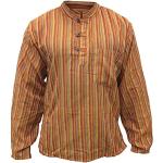 Magliette & T-shirt bohémien arancioni L di cotone manica lunga con manica lunga per Uomo Shopoholic fashion 