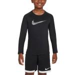 T-shirt manica lunga scontate nere manica lunga per bambini Nike Pro 