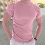 T-shirt casual grigie XXL taglie comode tinta unita traspiranti per l'estate da fitness per Uomo 