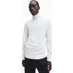 Maglioni eleganti bianchi XXL taglie comode di lana merino a collo alto lavabili in lavatrice per Uomo Calvin Klein 