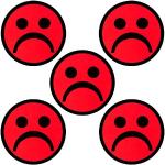 Magneti rossi per lavagna Emoji Smiley 