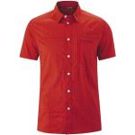 Camicie rosse a quadri per l'estate mezza manica con taschino per Uomo 