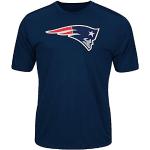 Majestic New England Patriots Logo Tech Cool Base Navy t-shirt grande