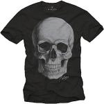 MAKAYA Death Skull Cranio T-Shirt Gotico Maglietta