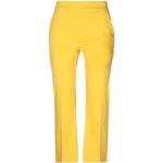 Pantaloni regular fit scontati gialli S di cotone tinta unita per Donna Maliparmi 
