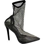 Stivali neri numero 39 con strass con tacco sopra i 9 cm con tacco per Donna Malù 