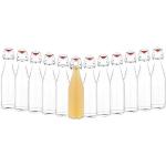 Relaxdays Set 25 Bottigliette in Vetro per Bomboniere, Bottiglie da 50 ml,  Barattolini con Tappo, Trasparente