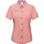 Camicie stampate scontate rosa XS a quadri sostenibili per l'estate mezza manica per Donna Mammut 