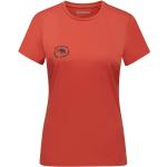 Magliette & T-shirt scontate retrò rosse XL di cotone Bio sostenibili mezza manica con manica corta per Donna Mammut Seile 