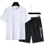 T-shirt casual nere 3 XL taglie comode traspiranti per l'estate da fitness per Uomo 