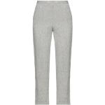 Pantaloni grigio chiaro S a righe con risvolto per Donna Manila Grace 