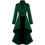 MaNMaNing Cappotto da Donna Casual Giacca Frac Cappotto da donna Costume gotico Bottone Steampunk Pizzo Corsetto di Halloween Cappotto da donna
