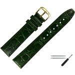 Ricambi per orologi eleganti verdi con cinturino in pelle 