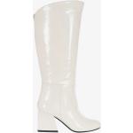 Stivali larghezza E classici bianchi numero 36 di pelle con tacco da 7cm a 9 cm con tacco per Donna Marc Ellis 