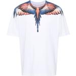 Marcelo Burlon T-shirt bianca stampa icon wings multicolor