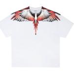 Marcelo Burlon T-shirt bianca stampa icon wings rossa