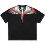 Marcelo Burlon T-shirt nera stampa icon wings rossa