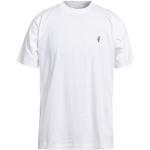 Magliette & T-shirt bianche XS di cotone tinta unita mezza manica ricamate per Uomo Marcelo Burlon 