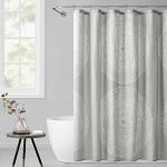 Marimekko | Tenda da doccia in cotone, leggera, con asole, lavabile in lavatrice, facile da pulire, 72 x 72, grigio fokus