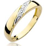 MARKO Anello da donna con diamante 0,02 carati | 14 carati oro (585) | Anello d'oro da donna | Anello per donne #24