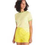 Magliette & T-shirt scontate classiche gialle S in poliestere traspiranti mezza manica con scollo rotondo per Donna Marmot 