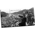 Stampa artistica da parete su tela con Martin Luther King I Have a Dream, 76 x 40 cm