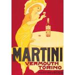 Martini - Vermouth Torino - Retro Plakat Druck - Poster Grösse 61x91,5 cm + 1 Ü-Poster der Grösse 61x91,5cm