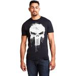 Marvel Avengers Punisher Skull T-Shirt, Nero (Blac