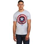 Magliette & T-shirt grigie XXL traspiranti mezza manica con manica corta per Uomo Capitan America 