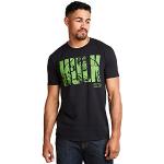 Marvel Hulk Text T-Shirt, Nero (Black Blk), (Tagli
