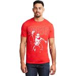 Magliette & T-shirt rosso ciliegia L taglie comode di cotone con scollo tondo lavabili in lavatrice mezza manica con scollo rotondo per Uomo Marvel 