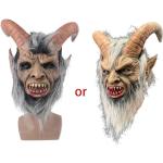 Maschera spaventosa demone diavolo Maschere in lattice di corno Decorazione di cosplay di film di Halloween