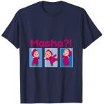 T-shirt blu a tema orso per bambini Masha e orso 