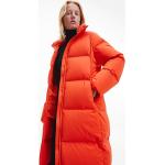 Cappotti imbottiti eleganti arancioni S in poliestere per Donna Calvin Klein 