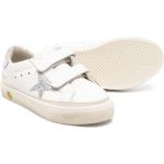 Sneakers larghezza A bianche numero 32 di gomma con glitter chiusura velcro a strappo per bambini Golden Goose May 
