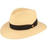 Mayser Cappello di paglia originale Panama in Ecuador – Cappello estivo intrecciato a mano UV 60 W 80 – Cappello impermeabile antirottura, Natura – Nastro nero, 62