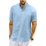 Magliette & T-shirt casual blu navy L di cotone traspiranti lavabili in lavatrice mezza manica con manica corta per Uomo 