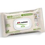 Meliconi Eco Wipes-Salviette detergenti umidificate per la Pulizia del Frigorifero. in Viscosa 100% compostabile, inodore, Bianco, 19x17cm