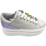 MELINE Sneakers Donna ART-NI657/ACC Pelle Fondo Gomma (Bianco, 39)