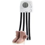 Melissa 16540012 - Asciugascarpe elettrico, scalda stivali, stivali di gomma, scarponi da sci, riscaldamento con ventilatore e timer, per 2 paia di scarpe/guanti, bianco