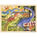 Puzzle di legno a tema dinosauri dinosauri da 24 pezzi Melissa & Doug 