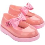 Ballerine larghezza E scontate rosa numero 24 con punta rotonda chiusura velcro con fiocco per bambina Melissa Mini 