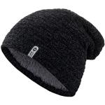 Cappelli invernali 56 neri XXL di pile traspiranti per Donna 